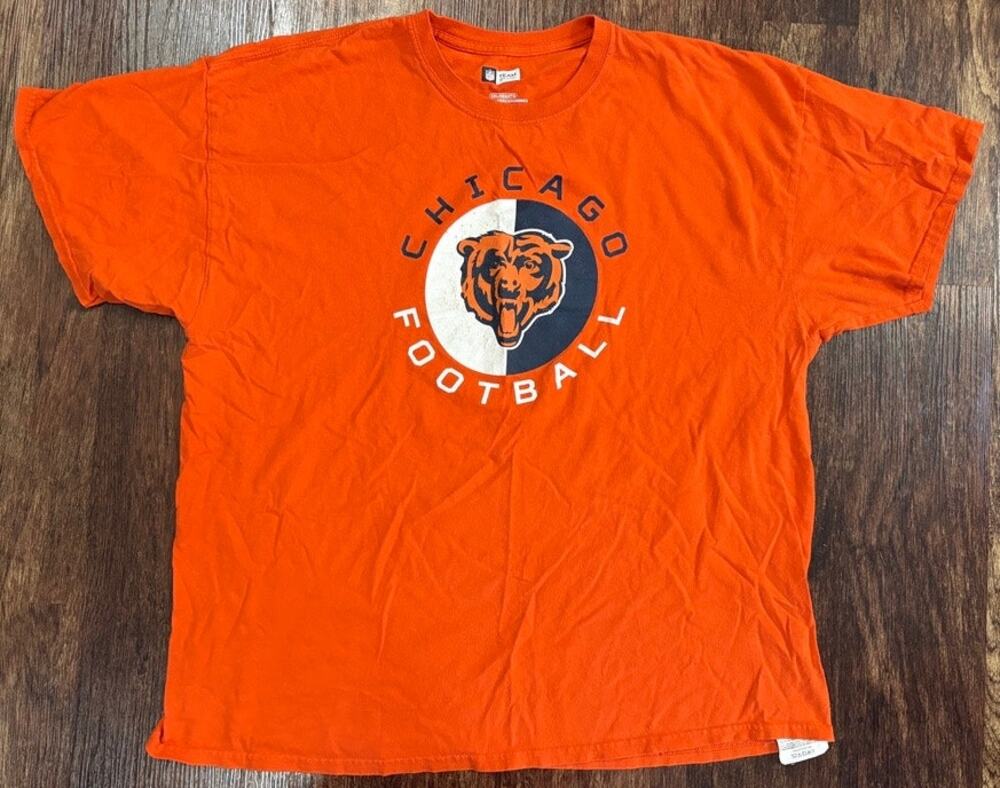 NFL Team Apparel Chicago Bears Orange Short Sleeve T-Shirt Men's 2XL